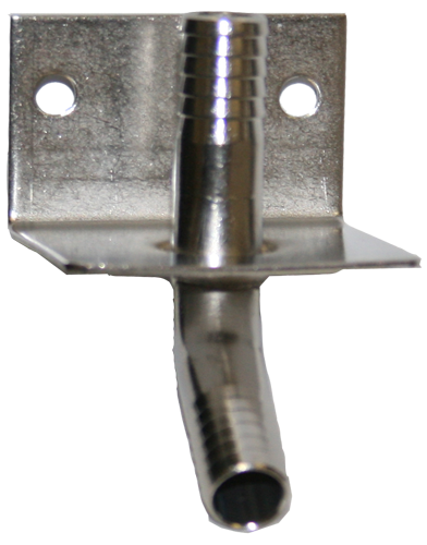 Wall Bracket S/S Barbed  3/8in