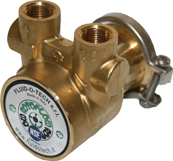 Fluid-O-Tech Brass Recirculating Pump 75 GPH (EPDM) - Glycol