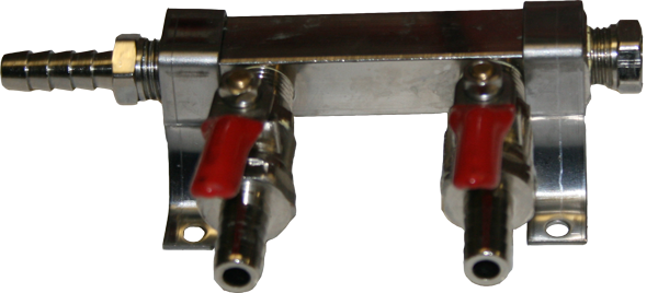 2 Way Air Distributor 5/16" Barbs