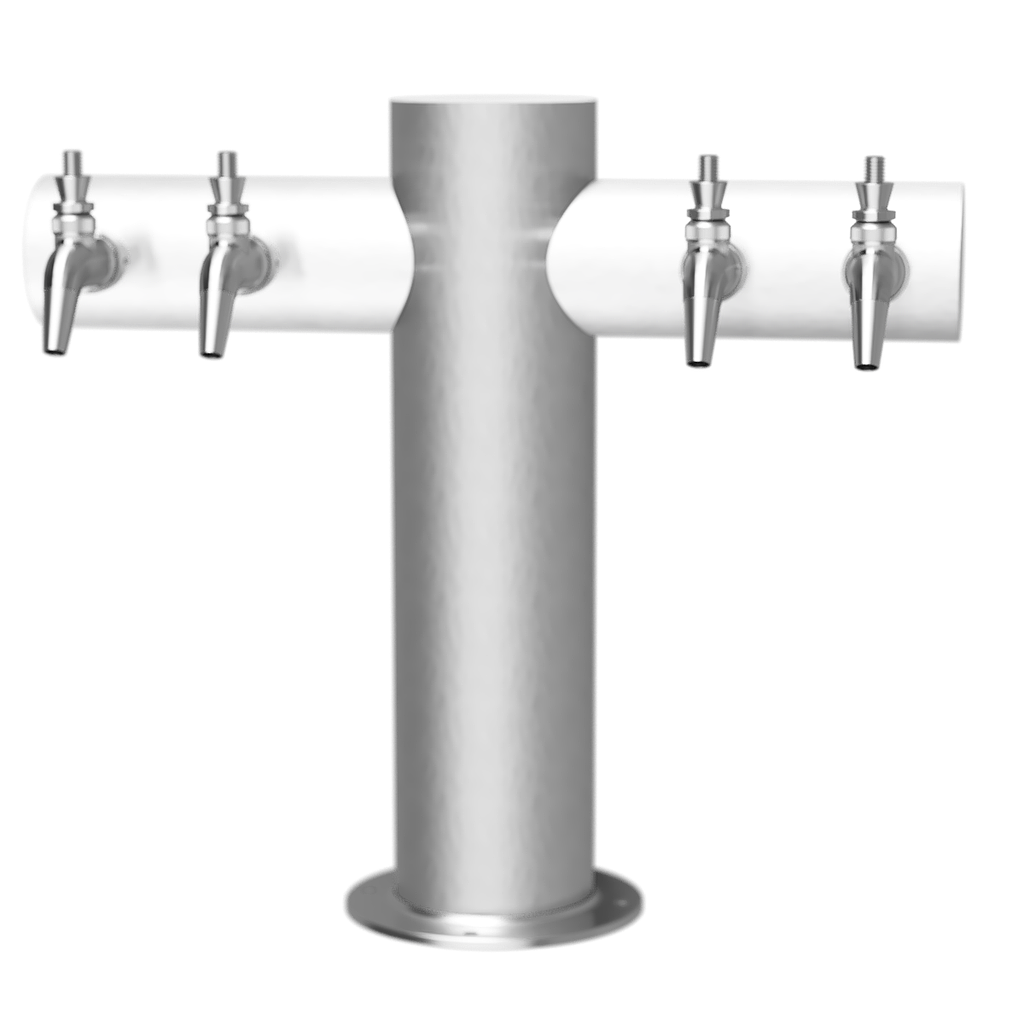 4 Product Pipe Cross Glycol SuperChill - SS Faucets - Brushed