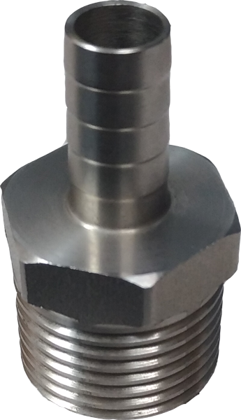 7/8 Beer Thread x 3/8 Barbed S/S