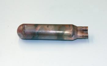 ACCUMULATOR, 1.125 OD X 5" 1 1/8" x .035  LIGHT ANEALLED