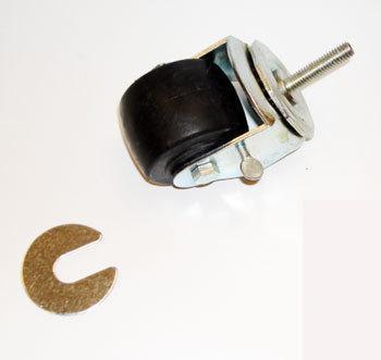 CASTOR 2-1/2" W/BRAKE 3/8" - 16 X 1-1/2" STEM