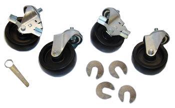 CASTOR 4" SET/4 1/2" X 13 X 1" STEM