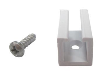 CLIP, PLASTIC WHT 1679 3/4" X 1/2" X 1/2" TCGR LIGHT