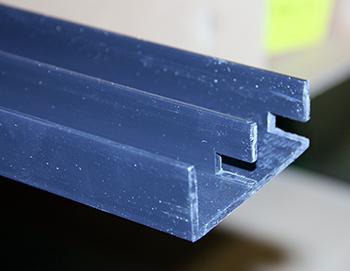 DOOR TRACK TOP #1769T, 48 1/2" TRACK, DOOR TOP PLASTIC