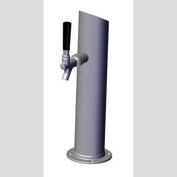 DRAFT TOWER-BEER 3" COLUMN 1-FAU SS BLK-HNDL 153S-ANG