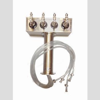 DRAFT TOWER-BEER 3" T-TOWER 4-FAU SS BLK-HNDL 153A-4