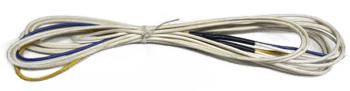 HEATER WIRE GL BRAID 155" 220V 3.5W/FT 18" YELLOW BLUE LEADS