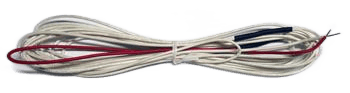 HEATER WIRE GL BRAID 212" 115V 1.7 W/FT, 20" RED/WTE LEADS