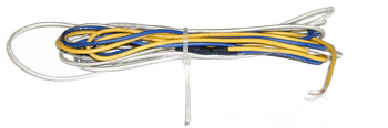 HEATER WIRE GL BRAID 246" 230V 3.5W/FT, 18" YELLOW BLUE LEAD