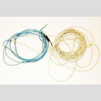 HEATER WIRE GL BRAID 279" 115V 3.5W/FT, 12" BLUE/WHT LEADS,