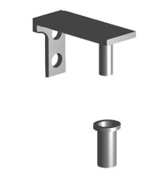 HINGE KIT DOOR TOP RH WITH ROUTED EDGE GDM-10RF/12RF