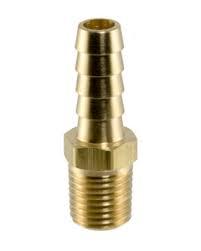 Hose Barb 1/4" mpt x 3/8" Barb Brass