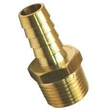 Hose Barb 3/8" mpt x 1/2" Barb Brass