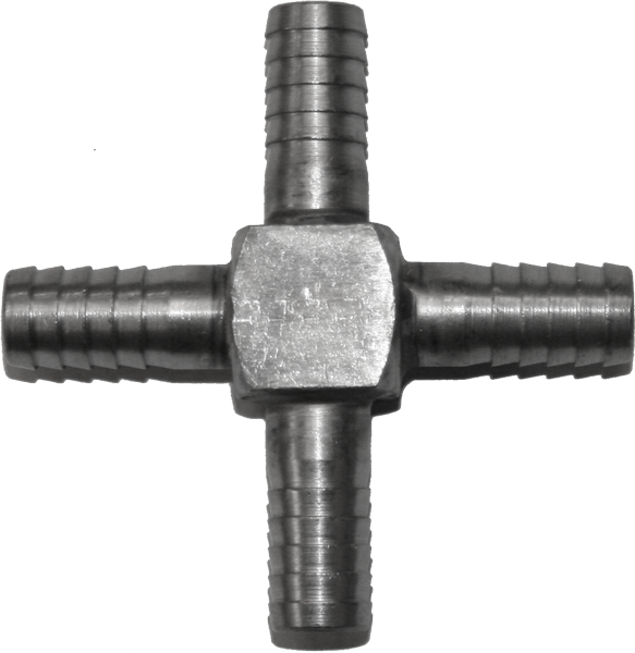 Hose Cross 1/2 x 4 Barbed Stainless Steel