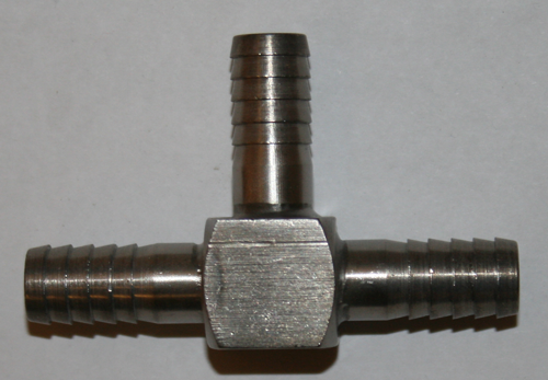 Hose Tee 1/2" x 1/2" x 1/2" Stainless Steel