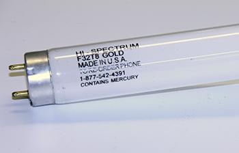 LAMP, T8, 48", 32W, GOLD LOW UV, TCGD-59