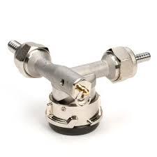 Perlick Low Boy Coupler, Single Valve D Style Stainless Steel