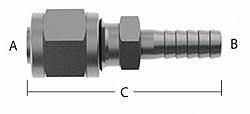 Splicer 1/4 Barb x 3/8 Compression Stainless Steel