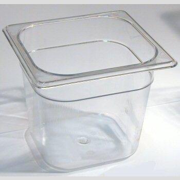 PAN, FOOD STORAGE, 1/6 SIZE RUBBERMAID 6-3/8"X6-15/16"X6"
