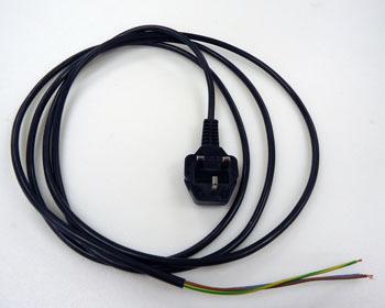 POWER CORD, 126" BRITISH 17/3 (3G1.0) SJT (H05VV-F)