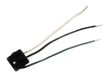 RECEPTACLE, 3 WAY BLK #643-01374-101 15 AMP