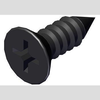 SCREW, 8-18 X 1/2 PHIL FLAT HD SDS, 410SS 0002 ZINC & BLK CHR