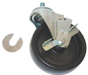 CASTOR 5" W/BRAKE 1/2"-13 X 3/4" STEM & 1 SHIM