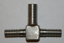 Hose Tee 1/4" x 1/4" x 3/8" S/S