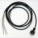 POWER CORD, 126" ISRAEL 17/3 (3G1.0) SJT (H05VV-F)