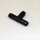 TEE, 1" BARBED PLASTIC HOSE DARK GRAY PVC